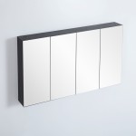 Evie Dark Brown PVC 1500 Mirror Cabinet